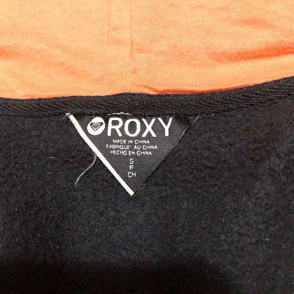 Roxy zip front hoodie. Size small. Black / multi coloured logo - Picture 8 of 9